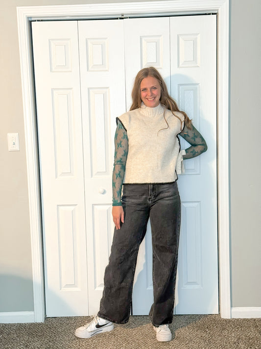 Fall Florals Mesh Top