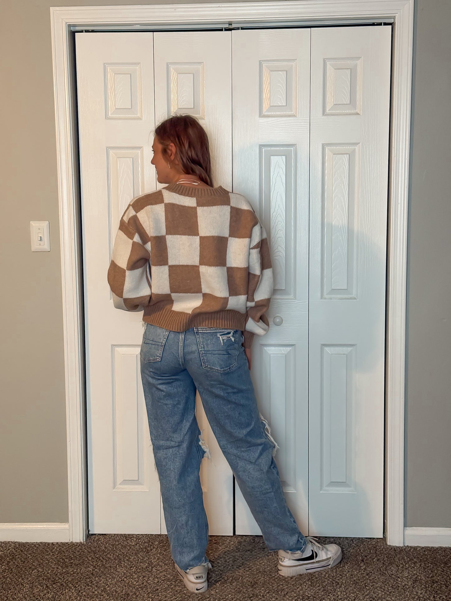 Checkered Board Cardigan