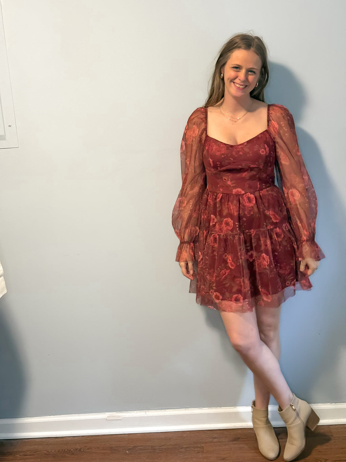 Wine & Flowers Dress