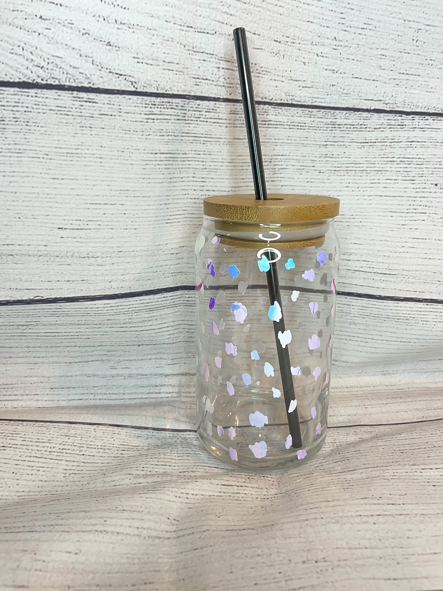 Multi Color Dot Glass Cup