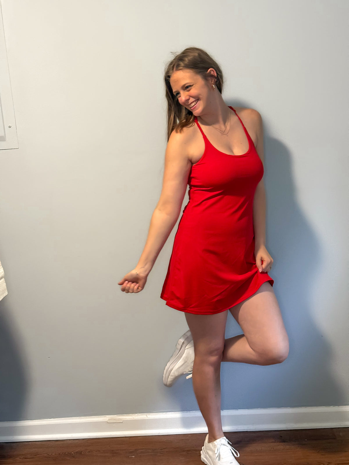 Crimson Court Tennis Dress